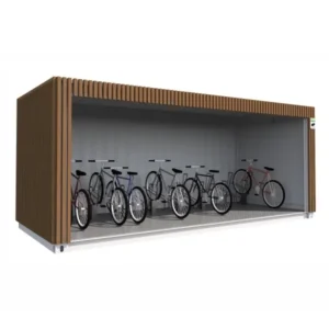 abri vélo en container 20 pieds semi couvert 16 places