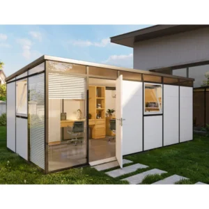 abri de jardin isolé 6x3m – modulaire, durable et prêt à poser