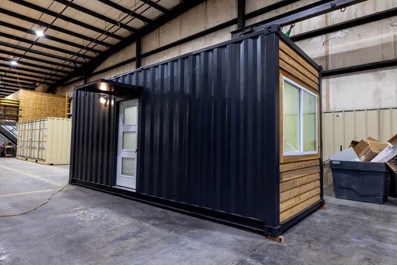 custom container living nook